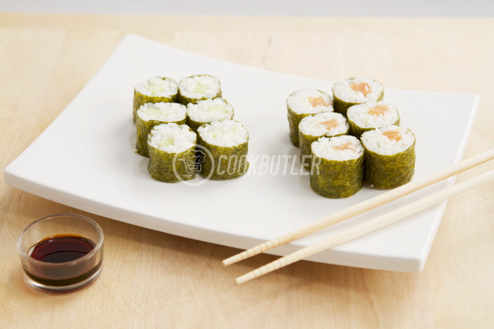 Sushirollen mit Gurke und Lachs | preview