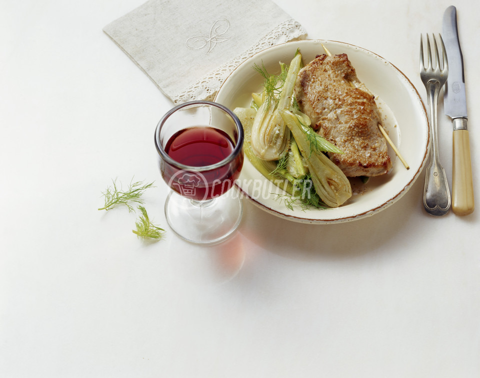 Gefüllte Kalbsschnitzel mit Thunfisch, dazu Fenchel | preview