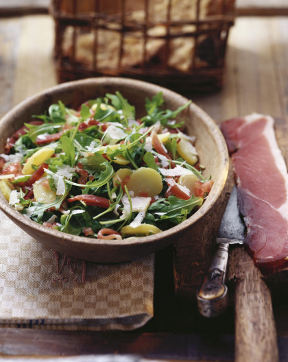 Bacon and Rocket Salad with New Potatoes