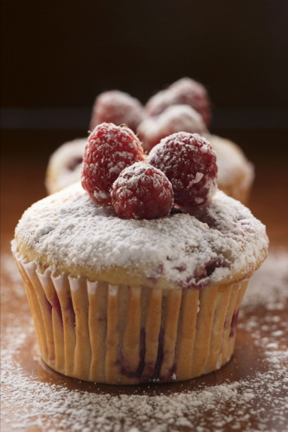 Raspberry Oat Muffins