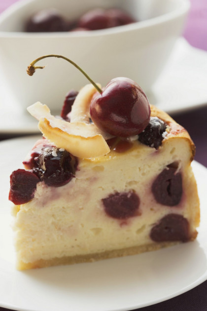 Cherry Cheesecake with Coconut