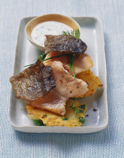 Trout with Potato Cakes