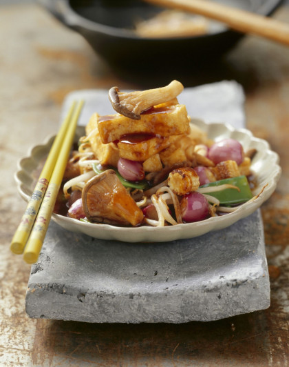 Tofu and Mushroom Wok-fry