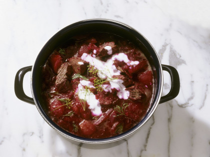 Beef and beet stew