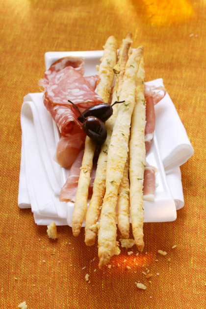 Fresh Italian Breadsticks with Salami