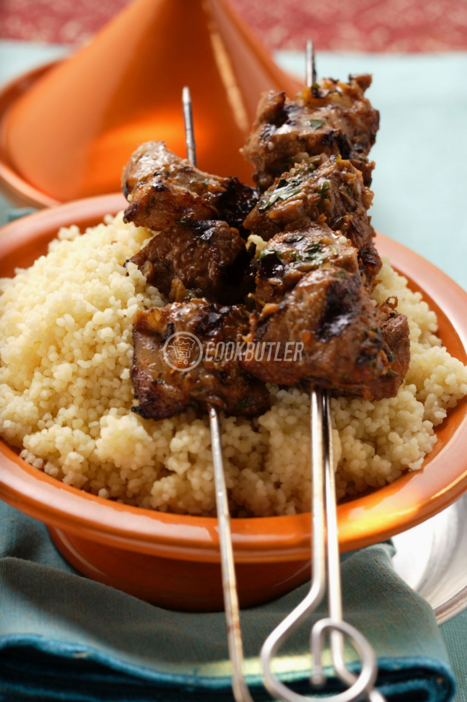 Moroccan-style Lamb Kebabs over Couscous | preview