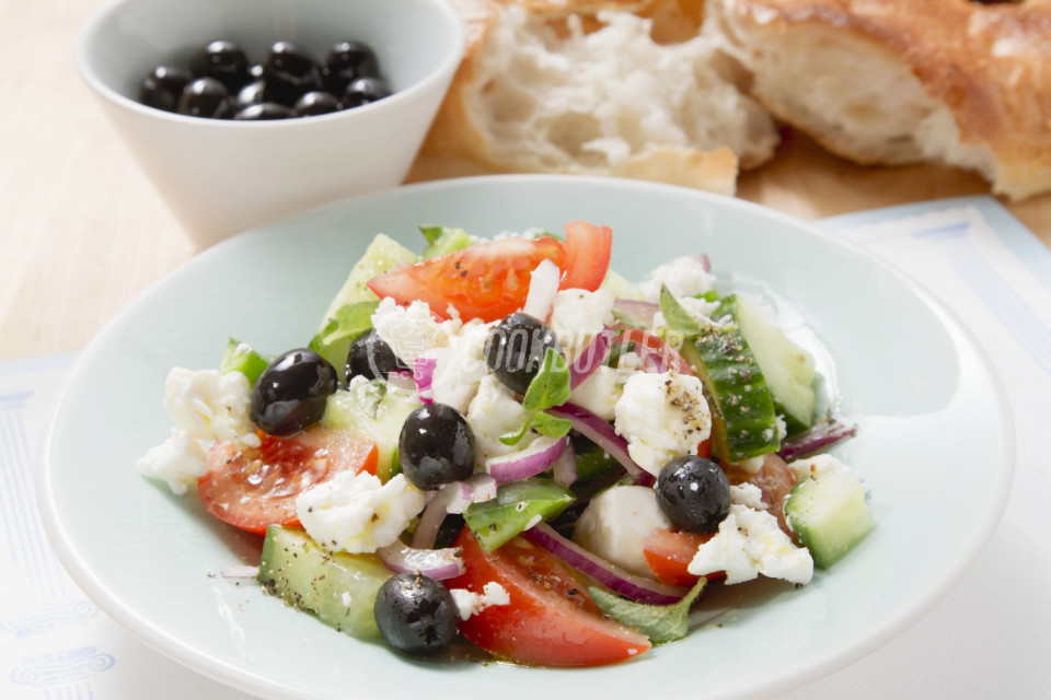 Traditional Olive and Feta Greek Salad | preview