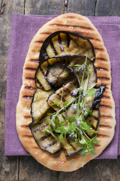 Eggplant flatbread