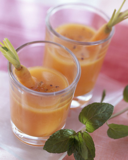 Spiced carrot lassi