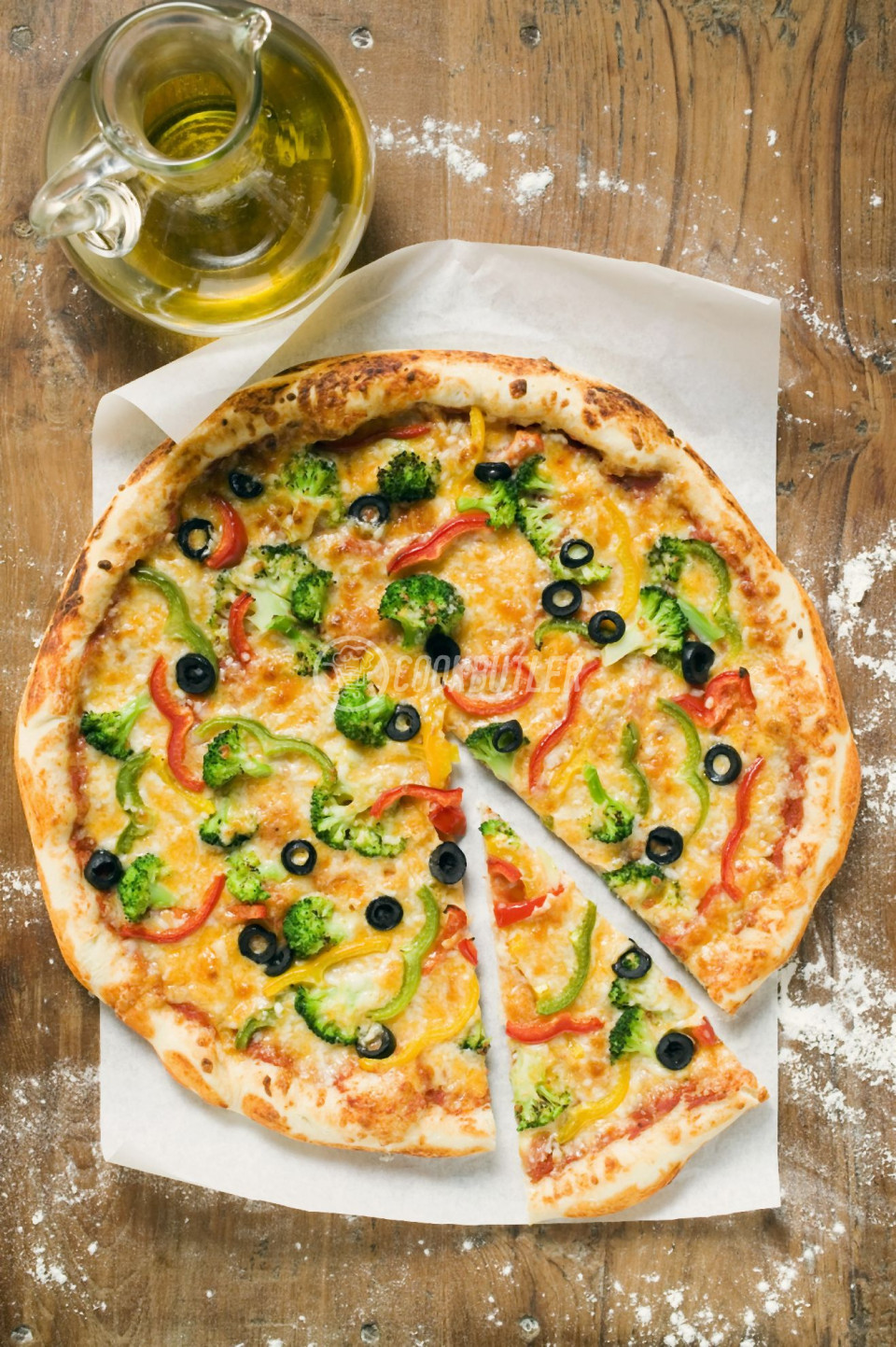 Broccoli, Peppers, and Olive Pizza | preview