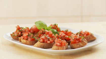Platter of Tomato Bruschetta