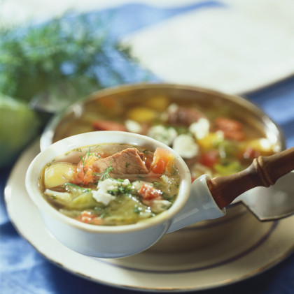 Lamb and cabbage soup