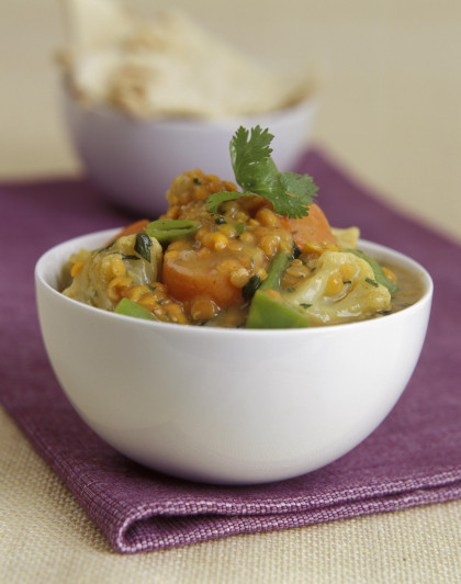 Cauliflower dhal (Indian cauliflower and lentil stew)