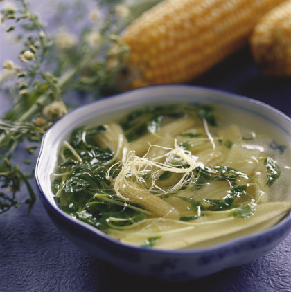 Chinese Soup with Baby Sweetcorn