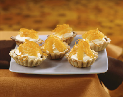 Orange Tartlets with White Chocolate Mousse