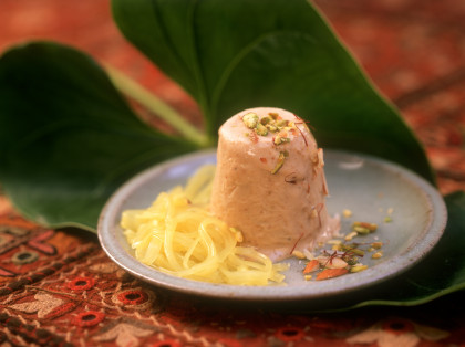 Almond kulfi (Indian ice cream) with cardamom