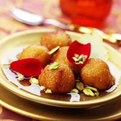 Gulab jamuns - Indian pastries in syrup