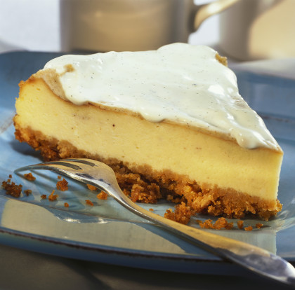 California cheesecake with crème fraîche topping