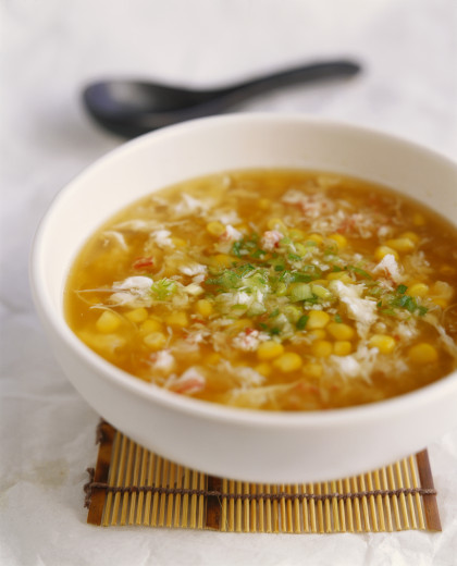 Corn and crab meat soup