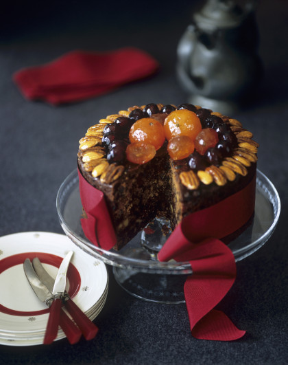 Christmas Cake with Candied Fruit and Nuts (gluten-free)