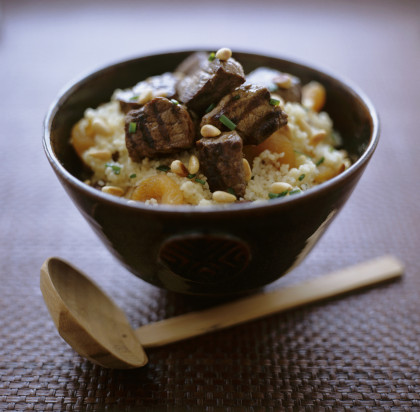 Moroccan-style beef salad with couscous