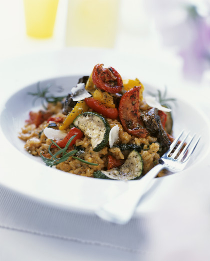 Grilled vegetables with Risotto
