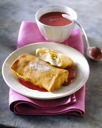 Cheese blintzes (cheese filled pancakes, Israel)