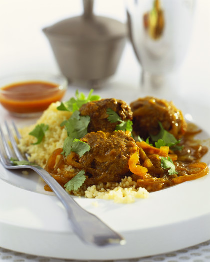 Indian meatballs with couscous