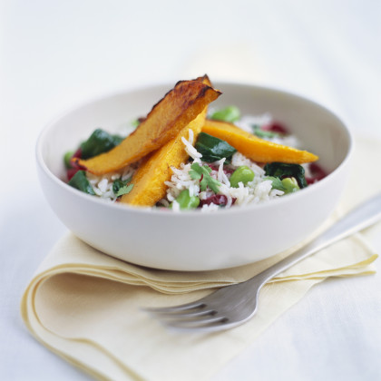 Vegetable rice with sweet potatoes