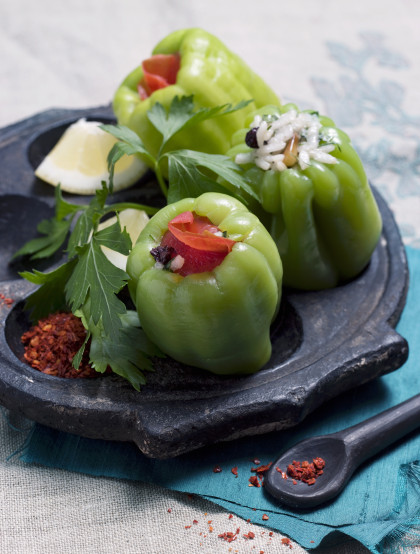 Peppers stuffed with rice and pine nuts (Turkey)