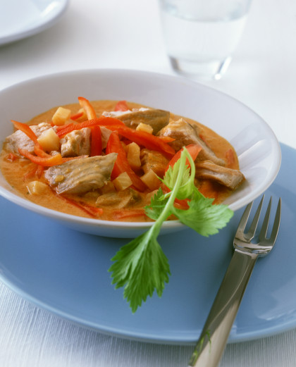 Carp goulash with pepper and celery