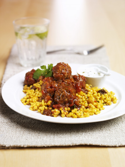 Meatballs with couscous (Morocco)