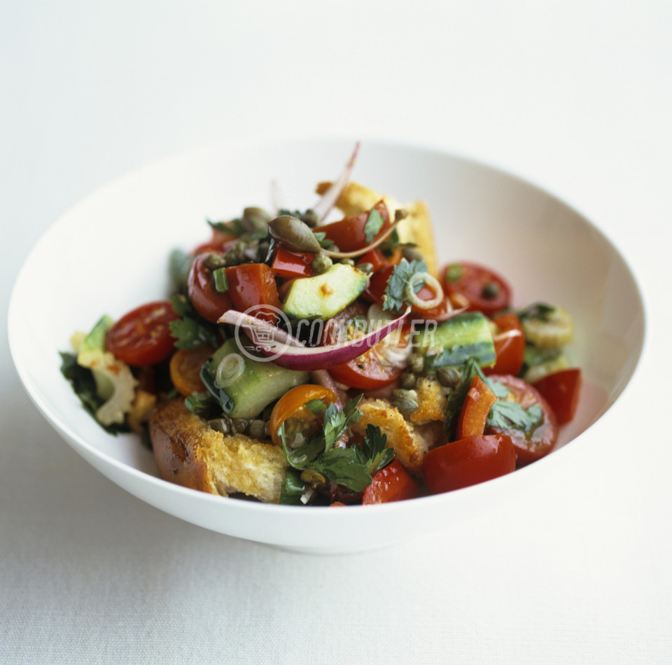 Panzanella (bread and tomato salad), Tuscany, Italy | preview