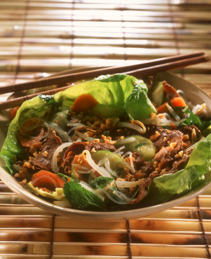 Bo Bun (beef with peanuts and rice noodles, Vietnam)