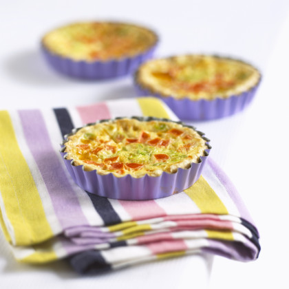 Mini quiches with vegetables