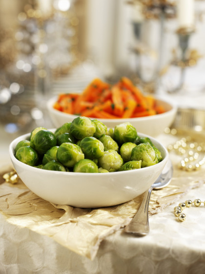 Brussels sprouts and carrots for Christmas