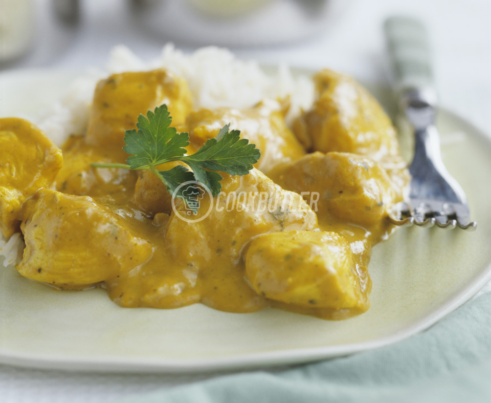 Indian chicken korma (chicken in almond curry sauce) | preview