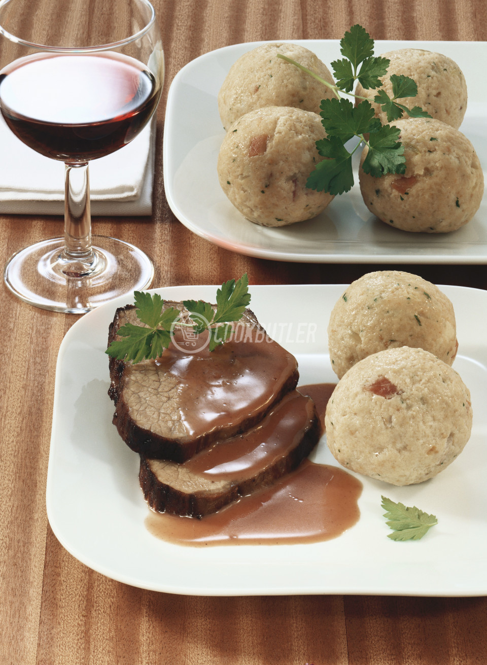 Gluten-free Braised pickled beef with bread dumplings (Sauerbraten) | preview
