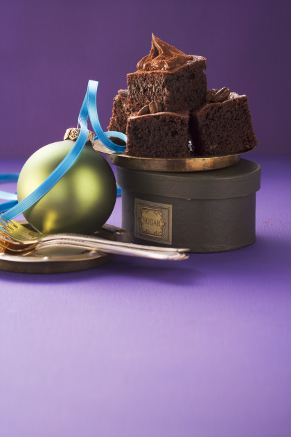 Chocolate fudge brownies for Christmas (USA)