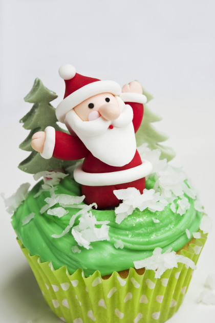 Cupcake with a Father Christmas