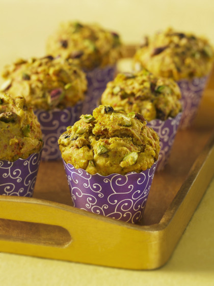 Spicy pistachio muffins