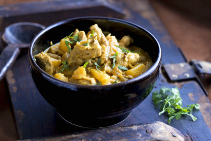 Paleo Pork curry with pineapple and coconut milk