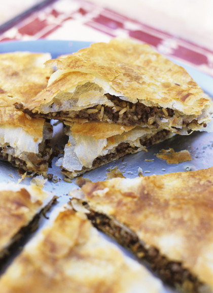 Moroccan minced meat pie (gluten-free)