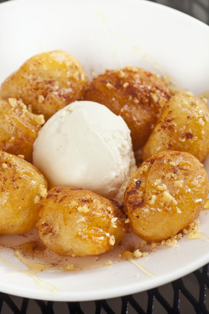 Loukoumades (deep-fried dough balls with honey and cinnamon)