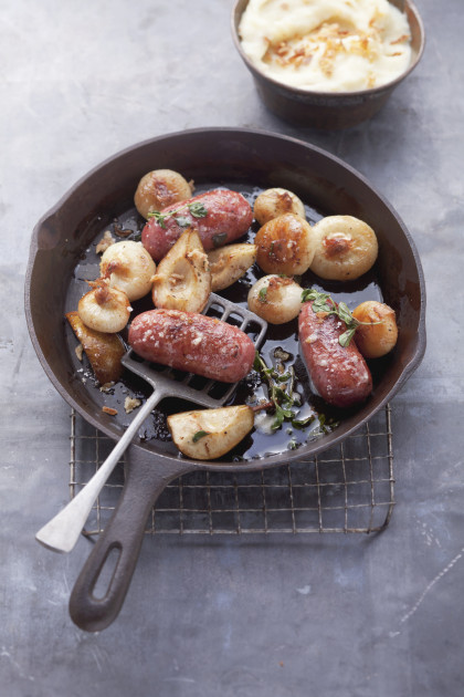 Salsiccia with onions and pears (Italian sausage)