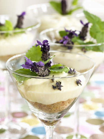 Sugar free Cheesecake with lavender