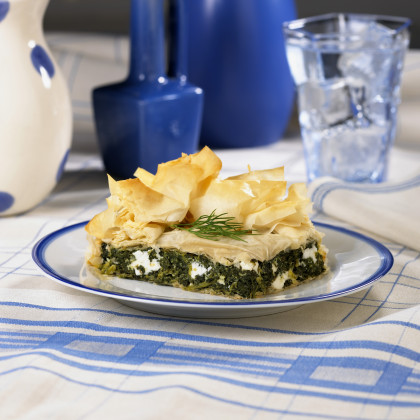 Spinach and Feta Pie in Phyllo (Spanakopita)