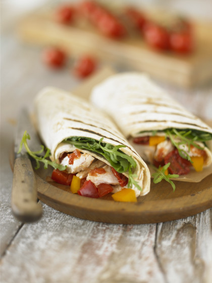 Chicken and Pepper Wraps