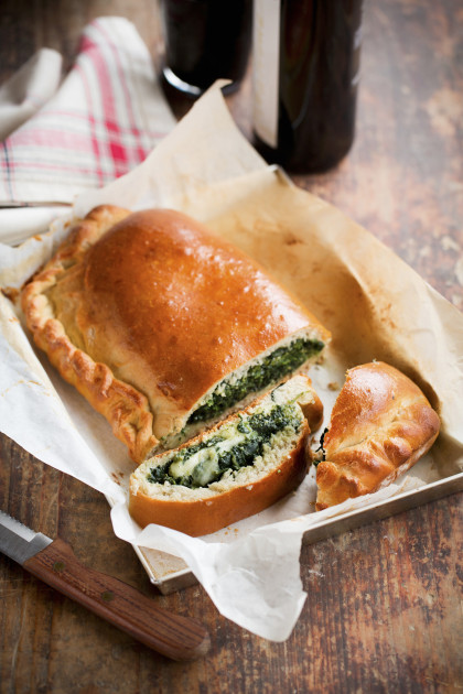 Gluten-free Quinoa and spinach strudel