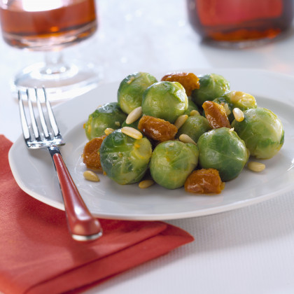 Brussels sprouts with dates and pine nuts